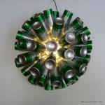 Lámpara realizada con 50 botellas de cerveza recicladas. #yotambienquierouna Reciclado Creativo. Rosa Montesa