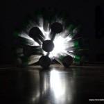 Lámpara realizada con 50 botellas de cerveza recicladas. #yotambienquierouna Reciclado Creativo. Rosa Montesa