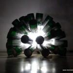 Lámpara realizada con 50 botellas de cerveza recicladas. #yotambienquierouna Reciclado Creativo. Rosa Montesa