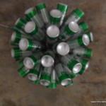 Lámpara realizada con 50 botellas de cerveza recicladas. #yotambienquierouna Reciclado Creativo. Rosa Montesa