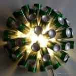 Lámpara realizada con 50 botellas de cerveza recicladas. #yotambienquierouna Reciclado Creativo. Rosa Montesa