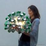 Lámpara realizada con 50 botellas de cerveza recicladas. #yotambienquierouna Reciclado Creativo. Rosa Montesa