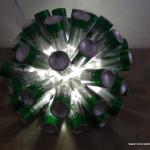 Lámpara realizada con 50 botellas de cerveza recicladas. #yotambienquierouna Reciclado Creativo. Rosa Montesa