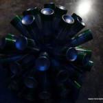 Lámpara realizada con 50 botellas de cerveza recicladas. #yotambienquierouna Reciclado Creativo. Rosa Montesa