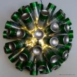 Lámpara realizada con 50 botellas de cerveza recicladas. #yotambienquierouna Reciclado Creativo. Rosa Montesa