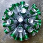 Lámpara realizada con 50 botellas de cerveza recicladas. #yotambienquierouna Reciclado Creativo. Rosa Montesa