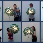 Lámpara realizada con 50 botellas de cerveza recicladas. #yotambienquierouna Reciclado Creativo. Rosa Montesa