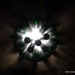 Lámpara realizada con 50 botellas de cerveza recicladas. #yotambienquierouna Reciclado Creativo. Rosa Montesa