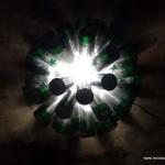 Lámpara realizada con 50 botellas de cerveza recicladas. #yotambienquierouna Reciclado Creativo. Rosa Montesa