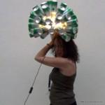 Lámpara realizada con 50 botellas de cerveza recicladas. #yotambienquierouna Reciclado Creativo. Rosa Montesa