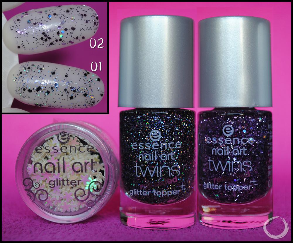 Essence glitter toppers 01 bella y 02 julia