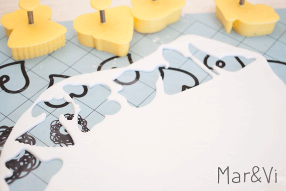 galletas cubiertas con fondant para decorar