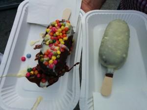 Helados en el stand Magnum de Frigo