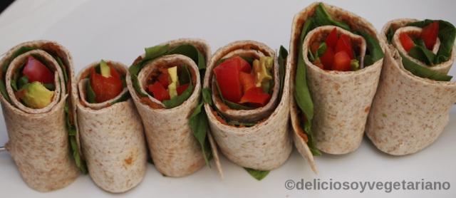 mini rollos de ensalada