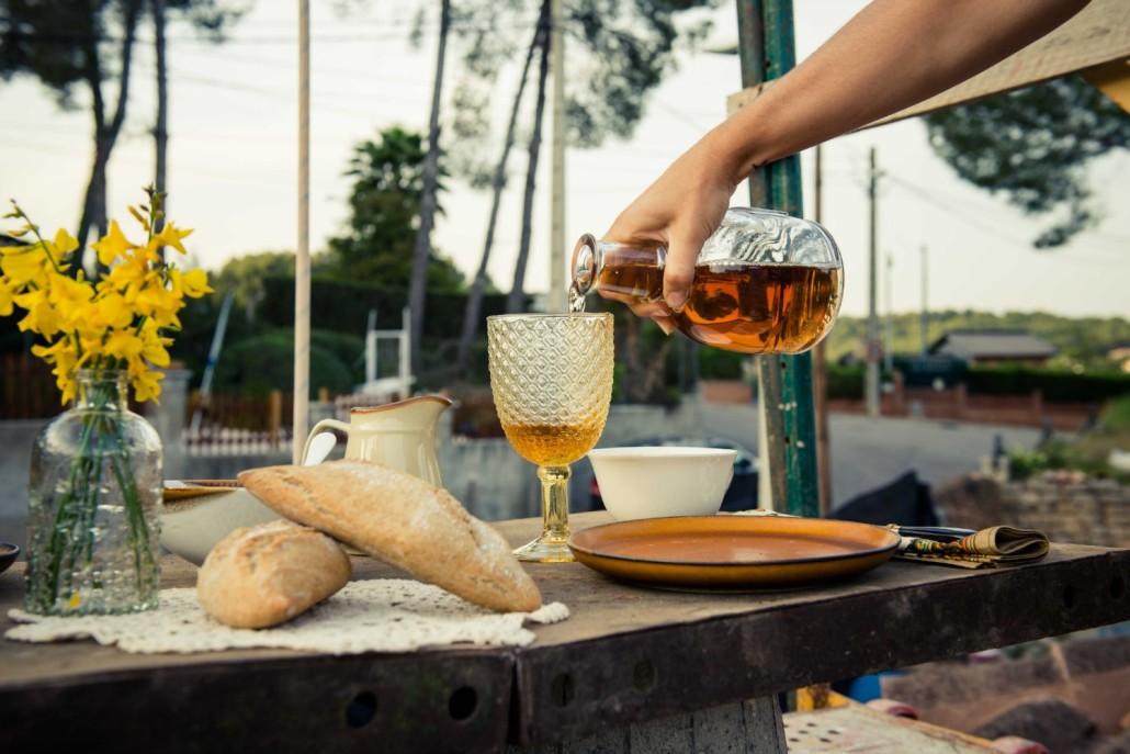 decoracion de un desayuno vintage