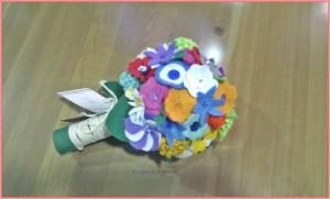 Ramo flores fieltro 