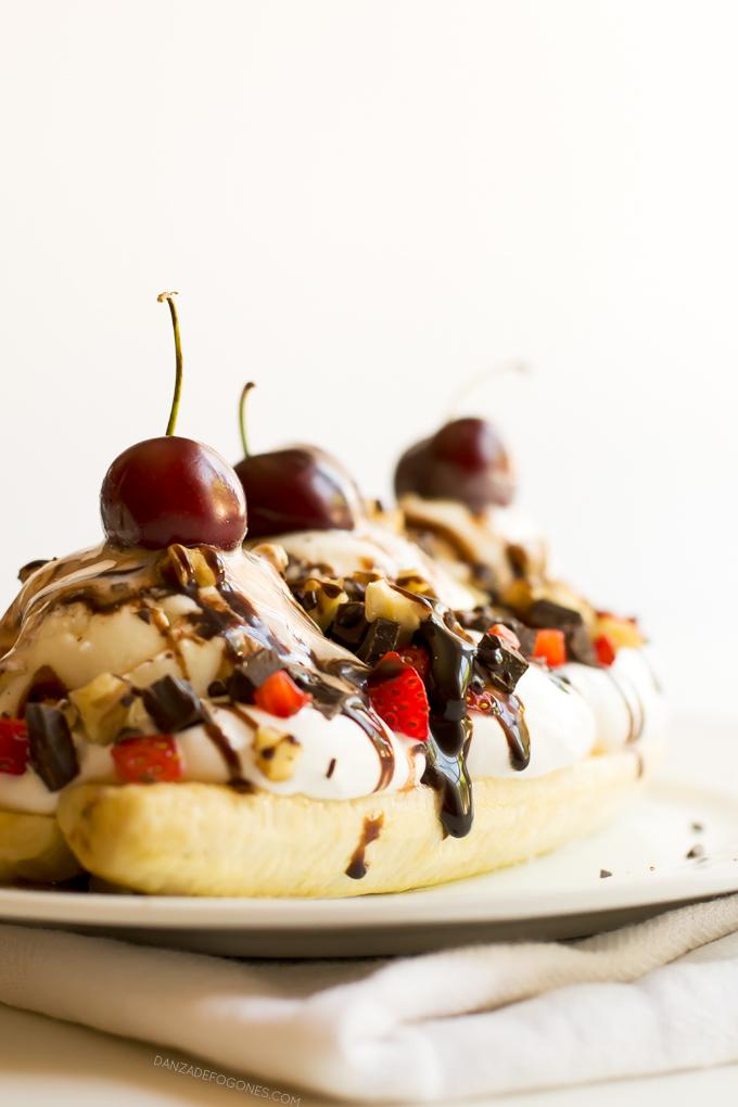 Banana split vegano | danzadefogones.com