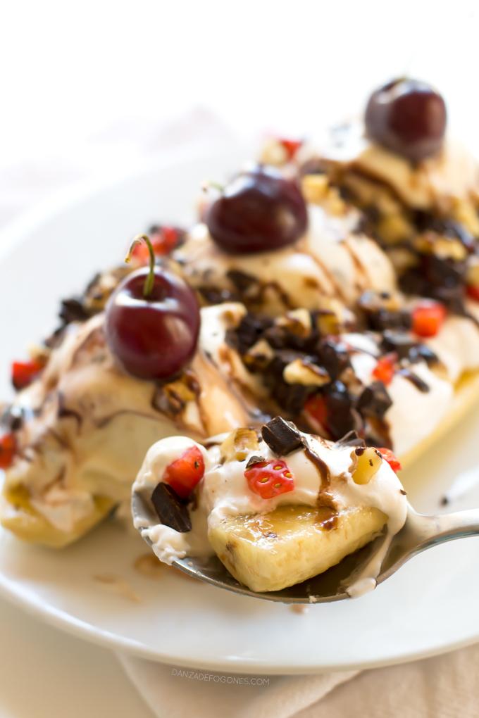Banana split vegano | danzadefogones.com