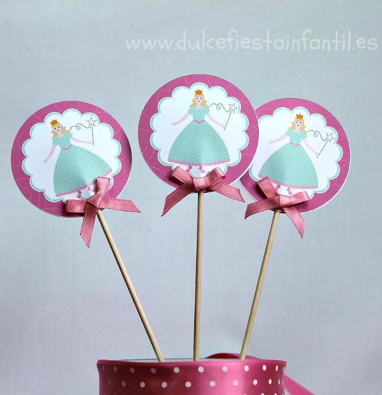 toppers para fiesta princesas