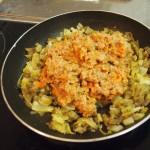 Berenjenas rellenas de boloñésa proceso