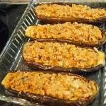 Berenjenas rellenas de boloñésa proceso