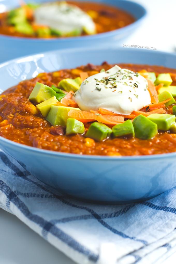 Chili de Quinoa | danzadefogones.com