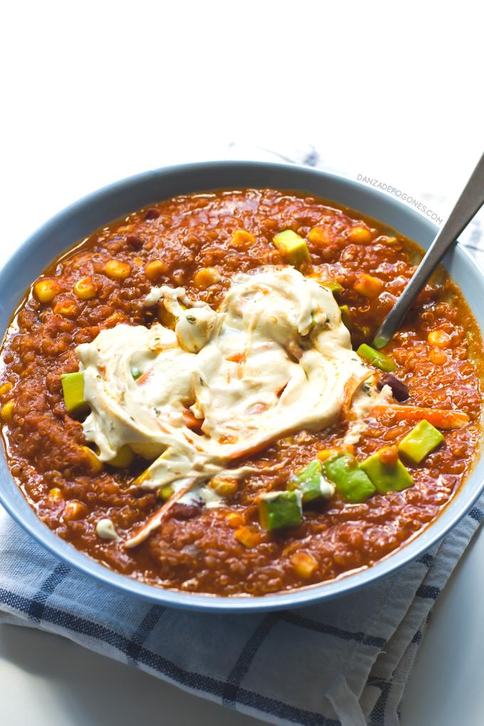 Chili de Quinoa | danzadefogones.com