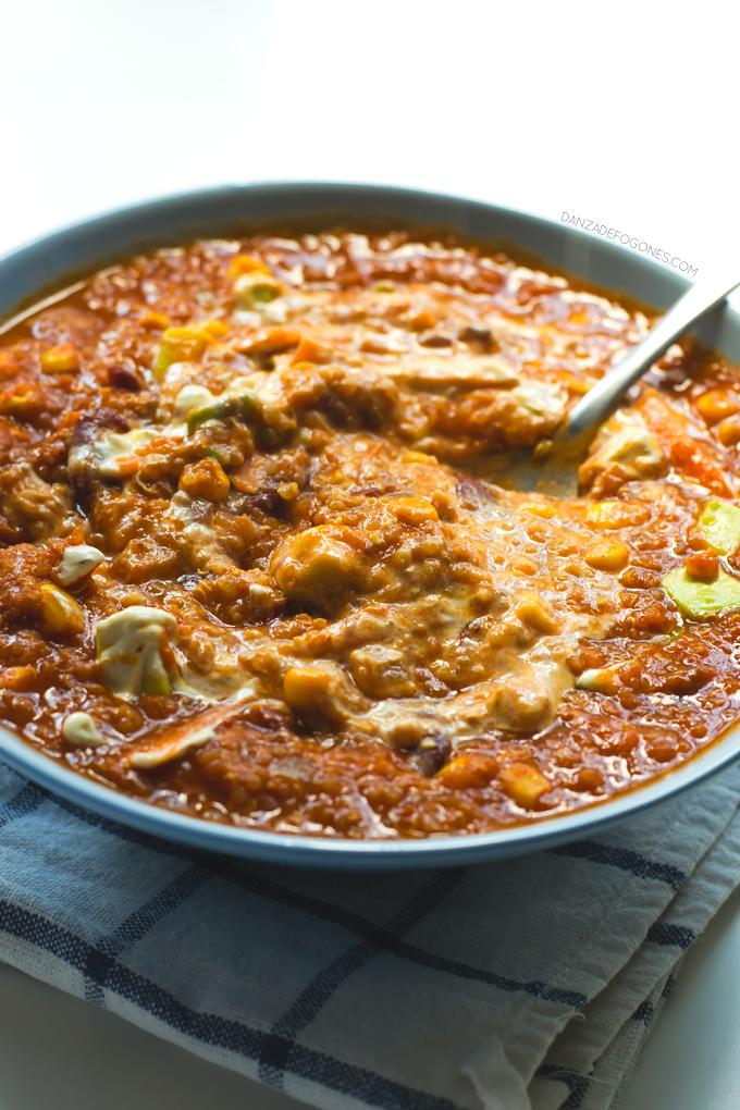 Chili de Quinoa | danzadefogones.com