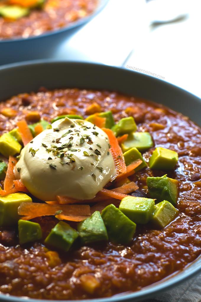 Chili de Quinoa | danzadefogones.com