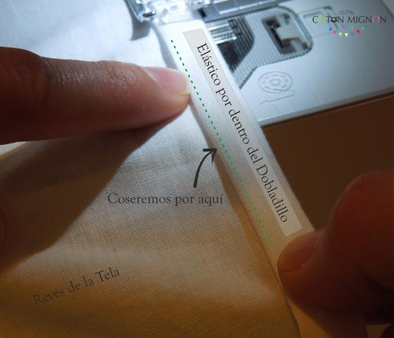 Colocar eléstico en dobladillo