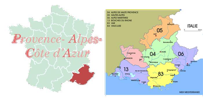 REGION PACA MAPA