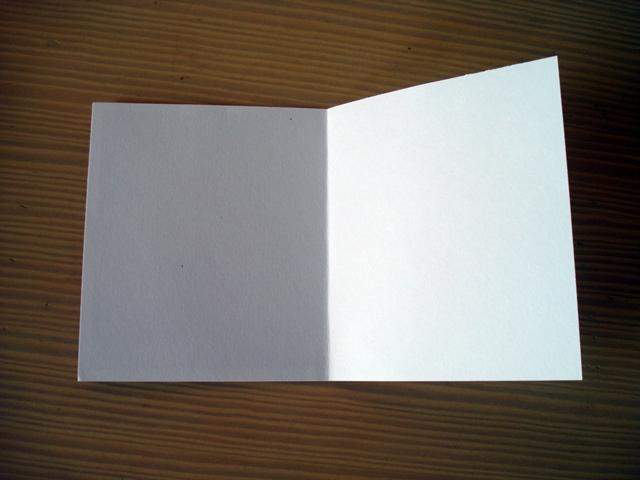 Cartulina de base blanca para la tarjeta