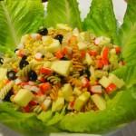 Ensalada de surimi con jengibre plato