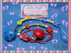 chupetero con letras acrílicas 