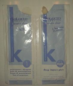 Champú y mascarilla Keratin shot Salerm