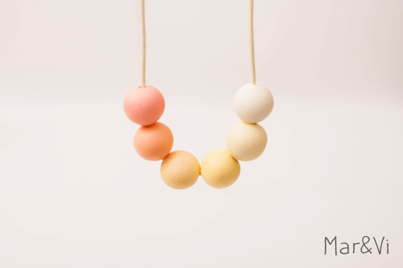 diy: un collar en colores pastel con fimo