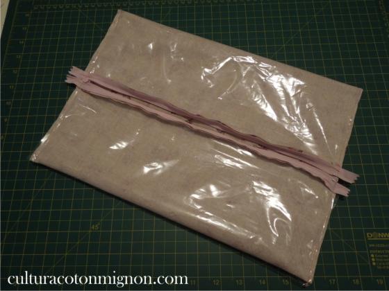 Revés del neceser cosido