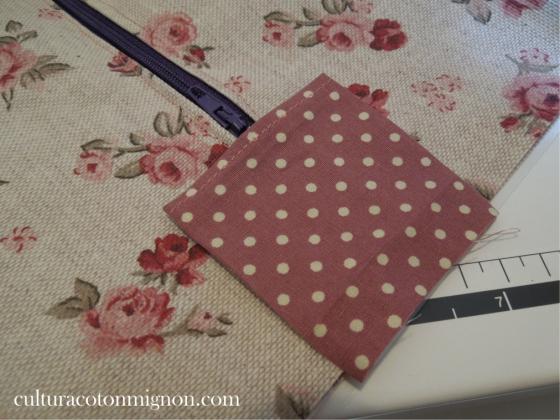 Coser trozos de tela extremos de la cremallera