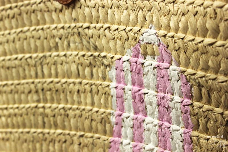 capazo de playa pintado a mano