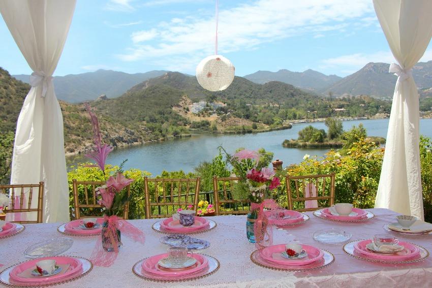 Fiesta del Té vintage al aire libre