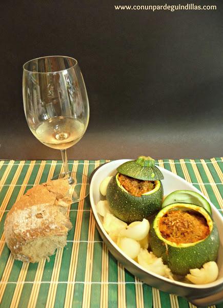 Calabacines rellenos de Txangurro