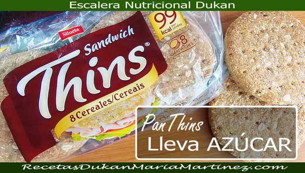Pan Thins NO Dukan: atención, lleva azúcar en la lista de ingredientes