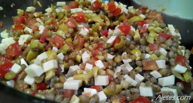 ensalada de lentejas receta