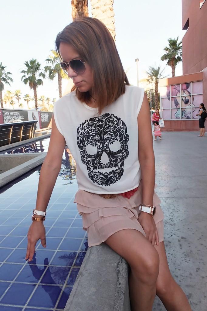 choies skull printed top