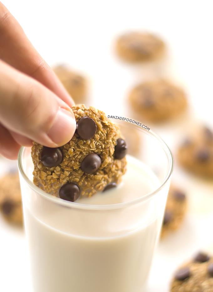 Galletas de avena y chocolate | danzadefogones.com