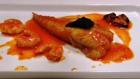 Rape con salsa americana