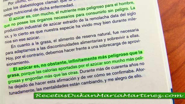 Azúcar y dieta Dukan