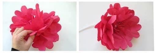 flor de papel de seda