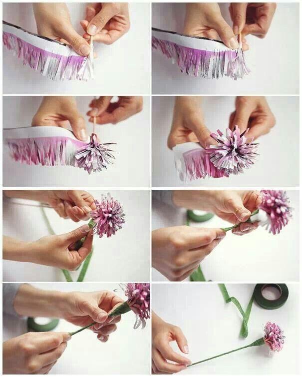 claveles de papel
