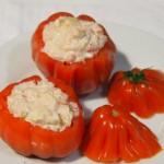 Tomate corazón de buey relleno
